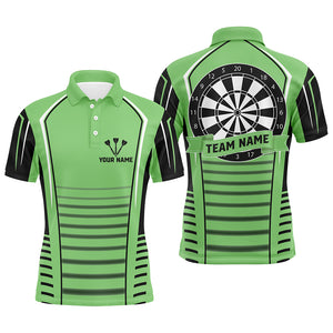 Personalized Dartboard Black Green Darts Polo Shirts For Men Best Custom Darts Team Jerseys TDM1269