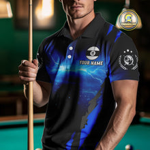 Load image into Gallery viewer, Personalized 10 Ball Thunder Lightning Cobra Snake Men Billiard Shirts, 10 Ball Pool Team Jersey TDM4023