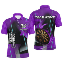 Load image into Gallery viewer, Personalized 3D All Over Print Darts Men Polo &amp; Quarter-Zip Shirts Custom Purple Darts Team Jersey TDM2265