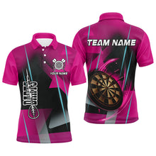 Load image into Gallery viewer, Personalized 3D All Over Print Darts Men Polo &amp; Quarter-Zip Shirts Custom Pink Darts Team Jersey TDM2266