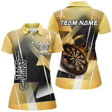 Load image into Gallery viewer, Personalized 3D All Over Print Darts Women Polo &amp; Quarter-Zip Shirts Custom Yellow Darts Team Jersey TDM2267