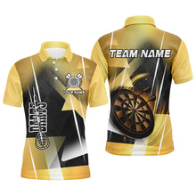 Load image into Gallery viewer, Personalized 3D All Over Print Darts Men Polo &amp; Quarter-Zip Shirts Custom Yellow Darts Team Jersey TDM2267