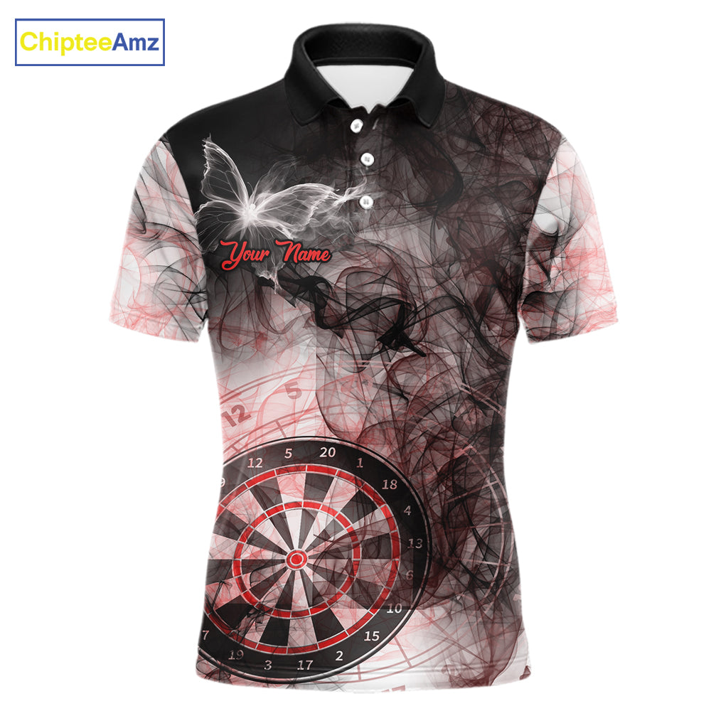 Butterfly Smoke Darts Jersey With Pocket Option For Men Custom Red Dart Shirt TDM7574