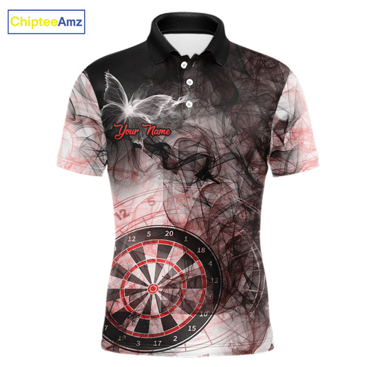 Butterfly Smoke Darts Jersey With Pocket Option For Men Custom Red Dart Shirt TDM7574