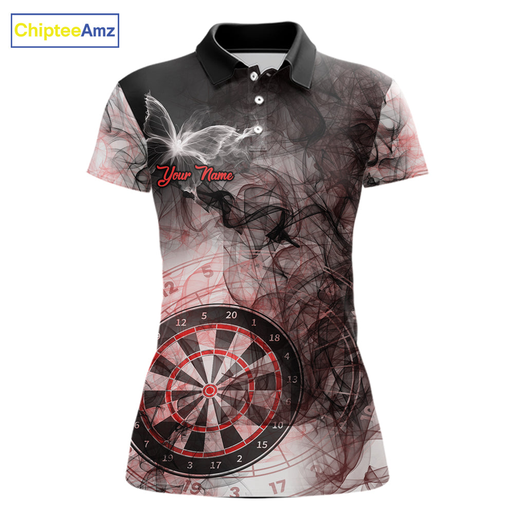 Butterfly Smoke Darts Jersey With Pocket Option For Women Custom Red Dart Shirt TDM7574