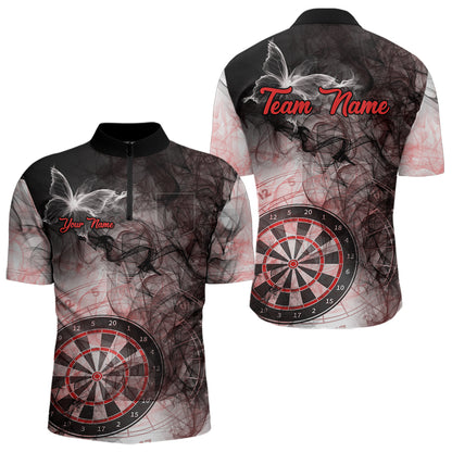 Butterfly Smoke Darts Jersey With Pocket Option For Men Custom Red Dart Shirt TDM7574