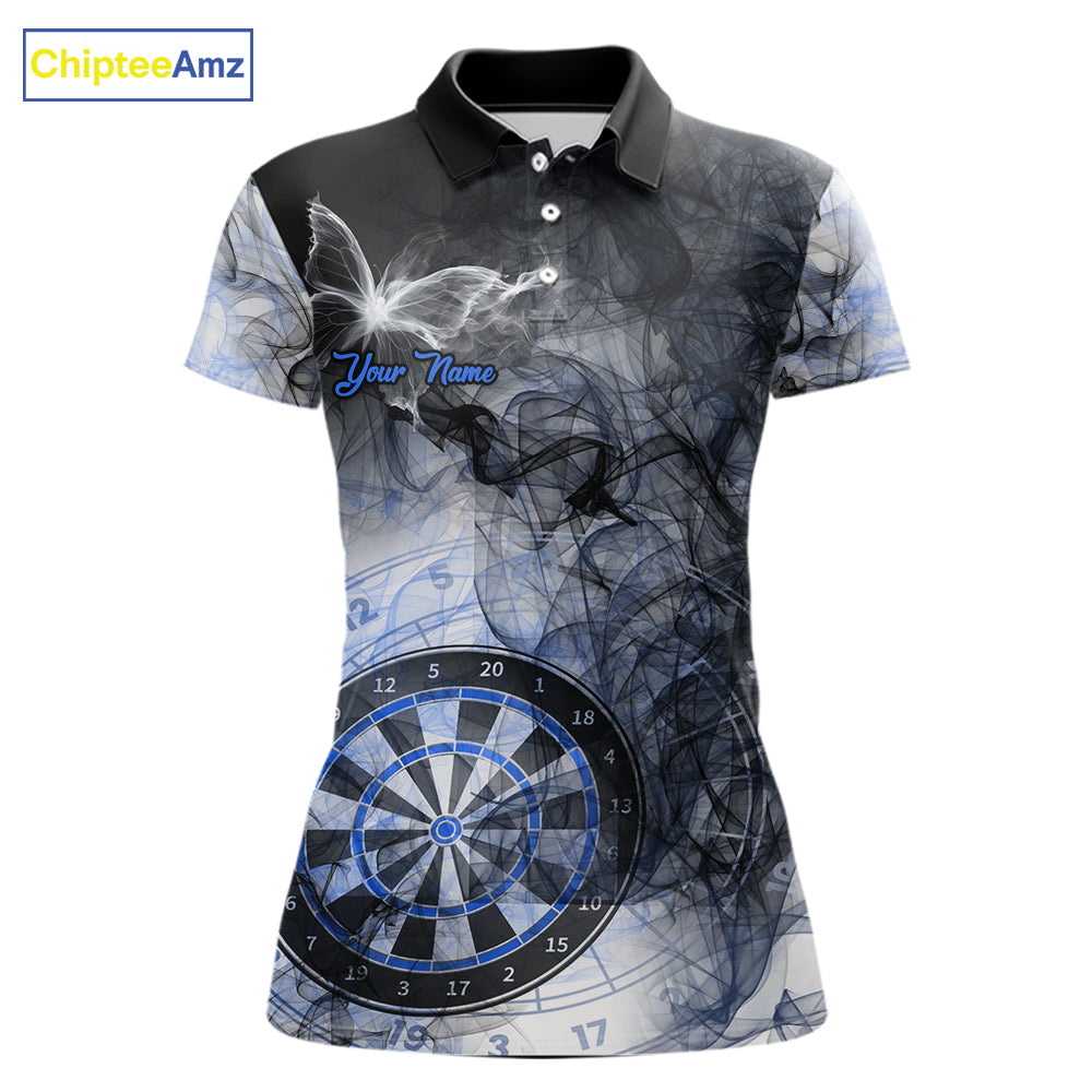 Butterfly Smoke Darts Jersey With Pocket Option For Women Custom Blue Dart Shirt TDM7575