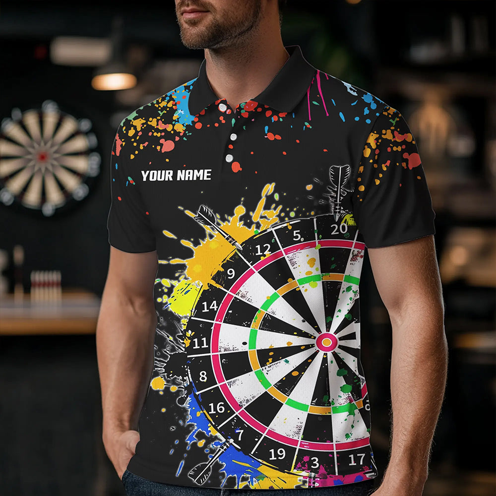 Funny Dartboards Colorful Paint Aim Shoot Swear Repeat Custom Men