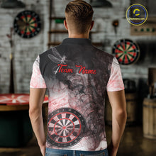Load image into Gallery viewer, Red Black Smoke Dart Shirt With Pocket Option For Men Custom Dart Jerseys TDM5763