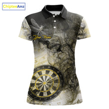 Load image into Gallery viewer, Yellow Black Smoke Dart Shirt With Pocket Option For Women Custom Dart Jerseys TDM5764