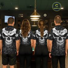 Load image into Gallery viewer, Personalized Skull 8 Ball Billiard Shirt For Women Custom Pool Team Jersey Polo &amp; 1/4 Zip |White TDM6362