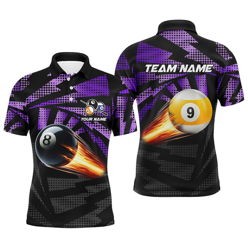 Customized Multicolor Point Billiard 8 Ball & 9 Ball Pool Shirt For Men, Billiard Attire Jersey TDM1635