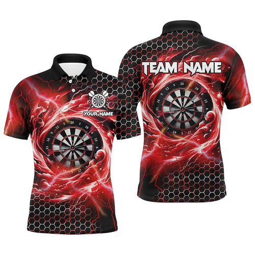 Funny 3D Dartboard Storm Thunder Custom Darts Shirts For Men Team League Darts Jerseys | Red TDM2549