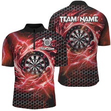 Load image into Gallery viewer, Funny 3D Dartboard Storm Thunder Custom Darts Shirts For Men Team League Darts Jerseys | Red TDM2549