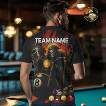 Load image into Gallery viewer, Personalized Grim Reaper Motorcycle Billiards Shirt For Men Custom Funny 8 Ball Pool Team Jersey TDM5263