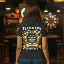 Load image into Gallery viewer, Darts And Beer That&#39;s Why I&#39;m Here Custom Death Skeleton Women Darts Shirts, Drinking Dart Jerseys TDM3461