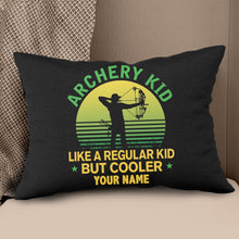Load image into Gallery viewer, Custom Funny Archery Kid Retro Vintage Pillow, Funniest Pillows Gifts TDM0786