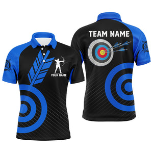 Personalized Blue Archery Jerseys For Men Custom Archery Polo Shirts Team League Archery Shirts TDM1493