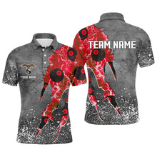 Load image into Gallery viewer, Custom Ball 8 Thunder Lighting Grunge Billiard Shirts For Men Best Billiard Team Jersey |Red TDM1658