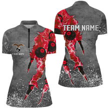 Load image into Gallery viewer, Custom Ball 8 Thunder Lighting Grunge Billiard Shirts For Women Best Billiard Team Jersey |Red TDM1658