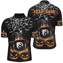 Load image into Gallery viewer, Personalized Halloween 8 Ball Pool Funny Pumpkin Billiard Shirts For Men, Halloween Billiard Gifts TDM2309