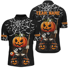 Load image into Gallery viewer, Personalized Funny Pumpkin 8 Ball Pool Billiard Shirts For Men, Halloween Gifts Billiard Costumes TDM2310