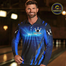 Load image into Gallery viewer, Personalized Blue Thunder Lightning Cobra Snake Bowling Shirts For Men, Bowling Team Jersey TDM4643