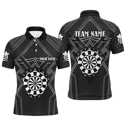 Personalized Black Darts Jersey Men Polo Shirts Custom Darts Board Shirts Darts Uniform For Team TDM1503