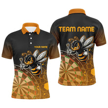 Load image into Gallery viewer, Personalized Darts Board Funny Bee 3D Printed Men Polo &amp; Quarte-Zip Shirts, Unique Darts Attire TDM1666