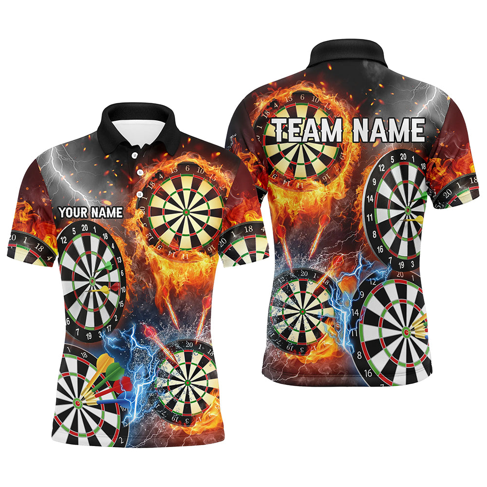 Darts Fire Flame Lightning Custom 3D Printed Dart Shirts For Men, Gift For Dart Lover, Darts Jersey TDM2560