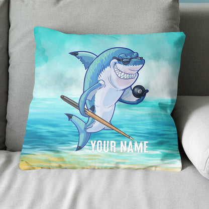 Personalized Funny Billiard Shark Pillow Best Custom Pool Throw Pillows TDM0803