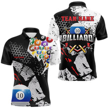 Load image into Gallery viewer, Personalized Grunge Style 10 Ball Billiard Shirts For Men Custom 10 Ball Pool Billiard Team Jerseys TDM3486