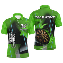 Load image into Gallery viewer, Personalized Darts Polo &amp; Quarter-Zip 3D Printed Shirts For Men Custom Green Darts Team Jersey TDM2574