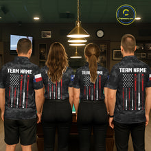 Load image into Gallery viewer, Personalized Texas American Flag Camo Billiard Shirt For Women Custom Patriotic Pool Team Jersey TDM5542