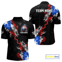 Load image into Gallery viewer, Personalize Puerto Rico Flag Smoke Billiard Shirt For Men Custom Patriotic 8 Ball Pool Team Jersey TDM0976