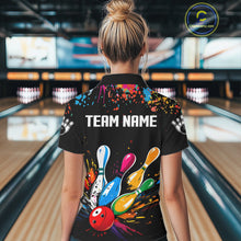 Load image into Gallery viewer, Funny Colorful Bowling Shirts For Women Custom Bowling Team Jersey Polo &amp; 1/4 Zip, Bowling Gifts TDM6590