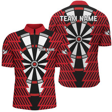 Load image into Gallery viewer, Striking Black And Red Dartboard Pattern Custom Dart Shirts For Men Best Darts Team Jerseys TDM3312