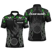 Load image into Gallery viewer, Personalized Darts Tournament Jersey For Men Custom Dartboard Fire Flame Darts Team Shirts | Green TDM2333