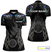 Load image into Gallery viewer, Personalized Darts Tournament Jersey For Women Custom Dartboard Fire Flame Darts Shirts |Holographic TDM5567