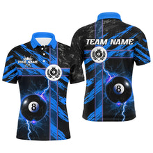 Load image into Gallery viewer, Custom Multi-Color 8 Ball Pool Thunder Grunge Men Polo Shirts Team League Billiard Jerseys TDM1526