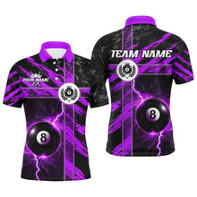 Load image into Gallery viewer, Custom Multi-Color 8 Ball Pool Thunder Grunge Men Polo Shirts Team League Billiard Jerseys TDM1526