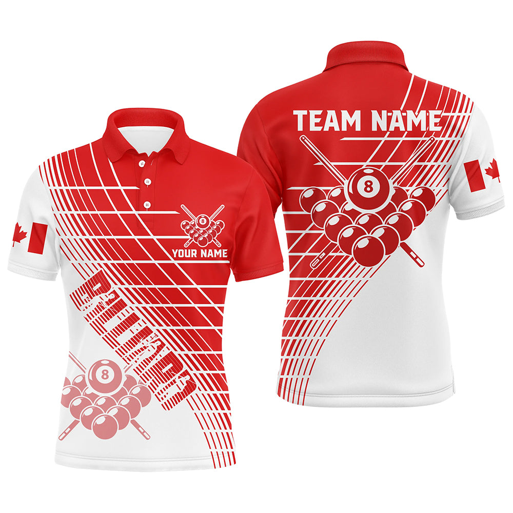 Personalized Patriotic Canada Flag Billiard Shirts For Men Custom Canada Billiard Team Jerseys TDM1696