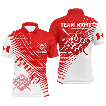 Personalized Patriotic Canada Flag Billiard Shirts For Men Custom Canada Billiard Team Jerseys TDM1696