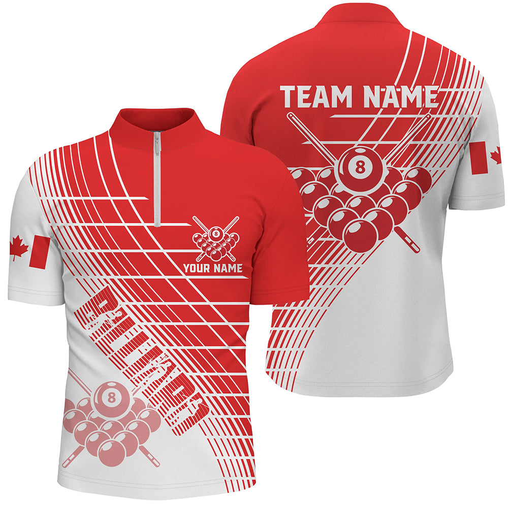 Personalized Patriotic Canada Flag Billiard Shirts For Men Custom Canada Billiard Team Jerseys TDM1696