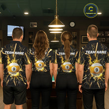 Load image into Gallery viewer, Custom Thunder Lightning 9 Ball Billiard Shirts For Men, 9 Ball Pool Team Jersey Polo &amp; 1/4 Zip TDM6611