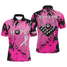 Load image into Gallery viewer, Breast Cancer Awareness Pink Camo Custom Men Billiard Shirts, 8 Ball Pool Pink Jerseys For Pooler TDM2353