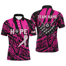 Load image into Gallery viewer, Breast Cancer Awareness Pink Camo Custom Men Billiard Shirts, 8 Ball Pool Pink Jerseys For Pooler TDM2354