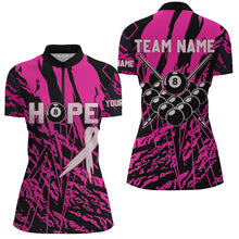 Load image into Gallery viewer, Breast Cancer Awareness Pink Camo Custom Women Billiard Shirts, 8 Ball Pool Pink Jerseys For Pooler TDM2354