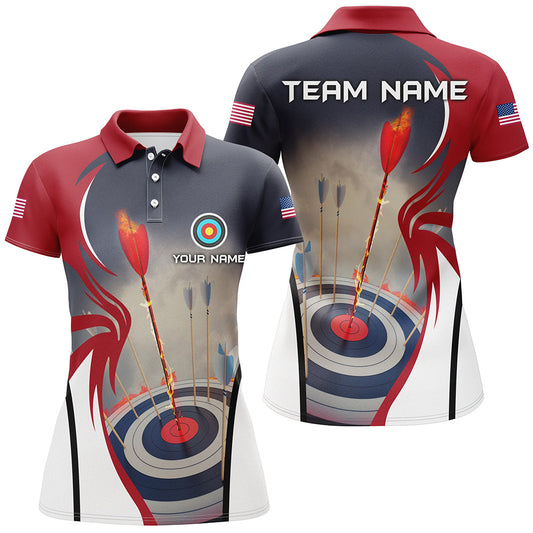 Personalized Jersey Archery Target 3D Polo Shirts For Women Custom Performance Archery Shirts TDM0439