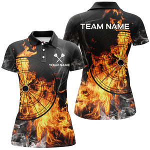 Personalized Fire Flame Dart Shirts For Women Custom Smoke Dart Jerseys, Unique Dart Team Shirts TDM3091